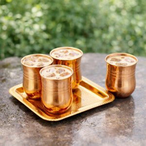Tray/Glass Set-(Pack Of 5)-GT 32(RG)
