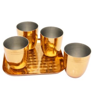 Tray/Glass Set-(Pack Of 5)-GT 35(RG)