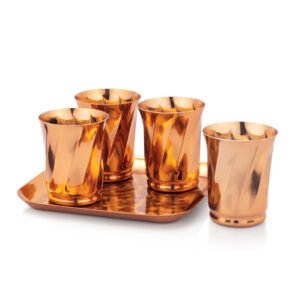 Tray/Glass Set-(Pack Of 5)-GT 37(RG)