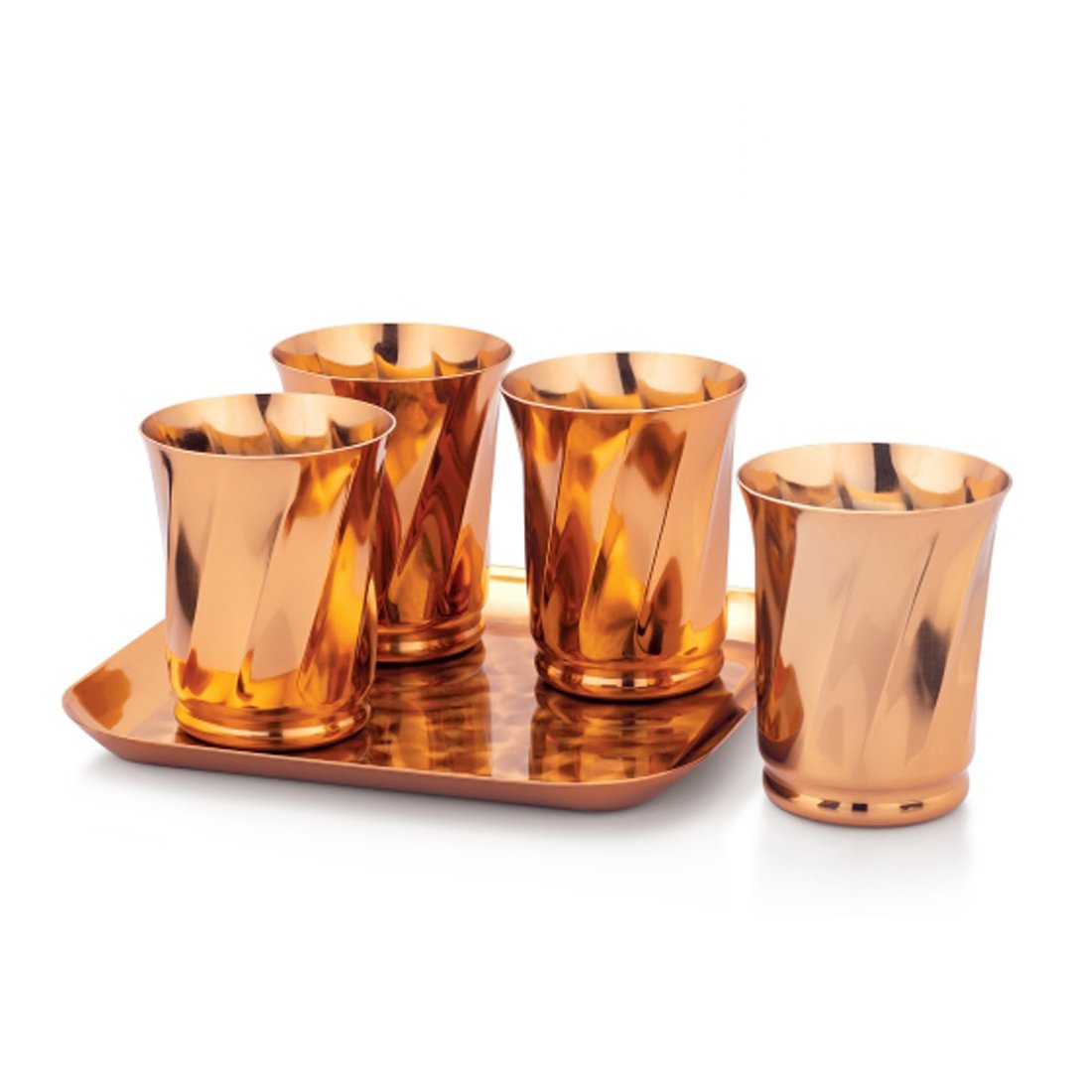 Tray/Glass Set-(Pack Of 5)-GT 37(RG)