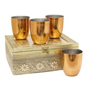 Set Of 4 Glass-S4DLKG(RG)