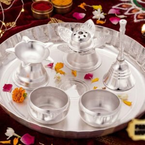 Pooja Set-Anti Tarnish-(Pack Of 6)-PS 20(A.T)
