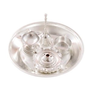 Silver Plated Taman Pooja Set- Pack Of 5