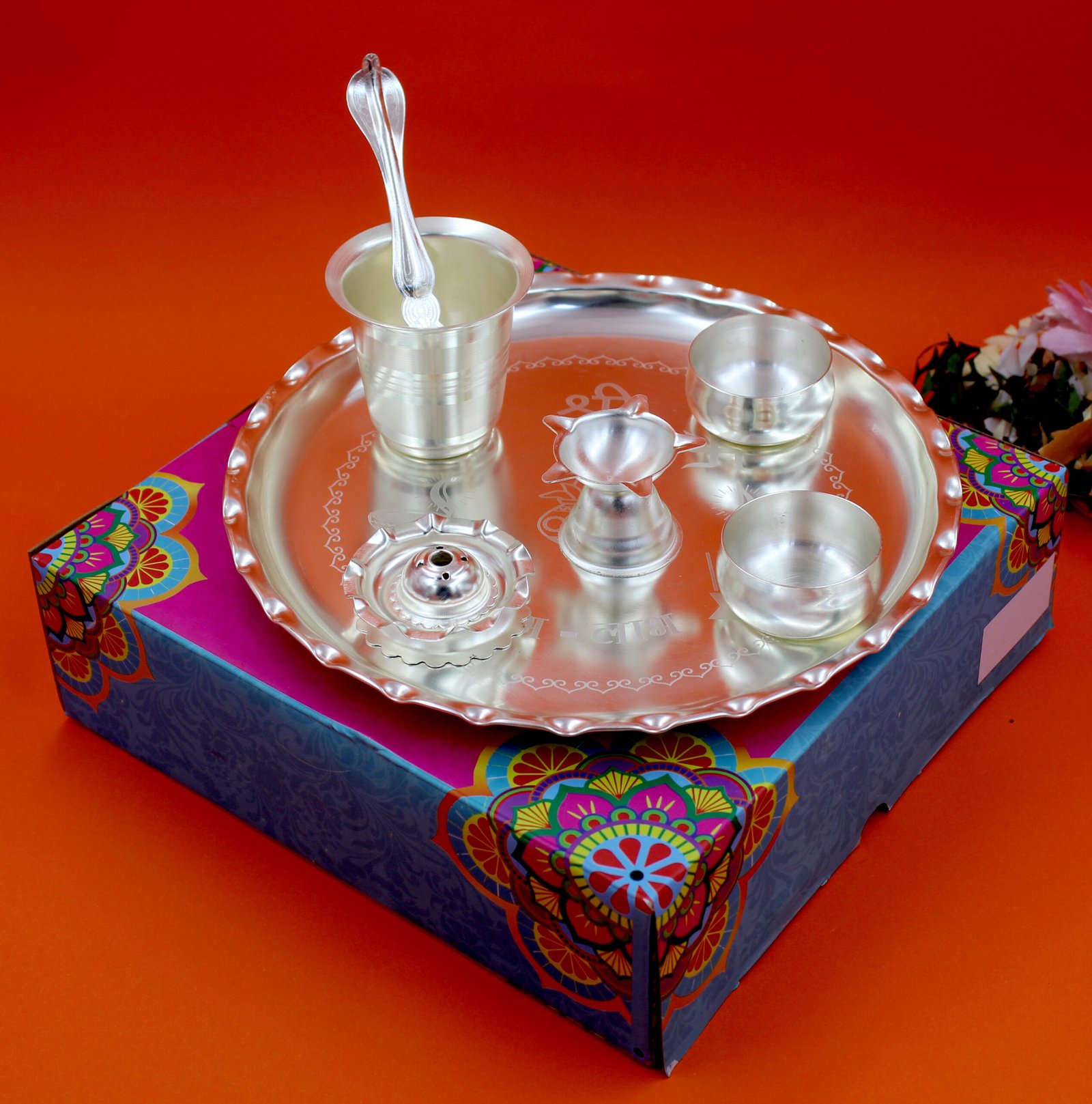 Pooja Set-Anti Tarnish-(Pack Of 8)-PS 18(A.T) - Image 4