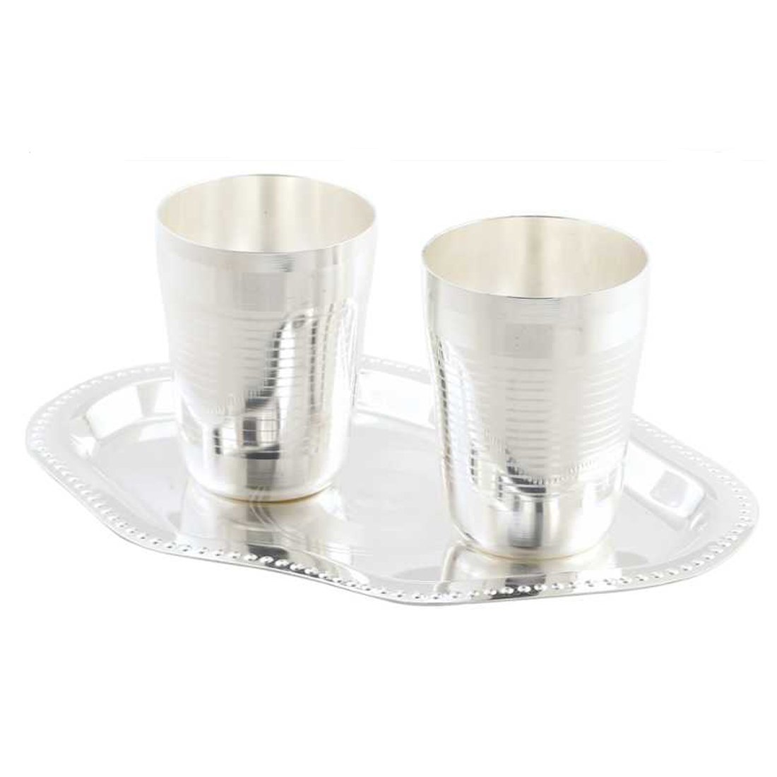 Tray/Glass Set-(Pack Of 3)-GT 27