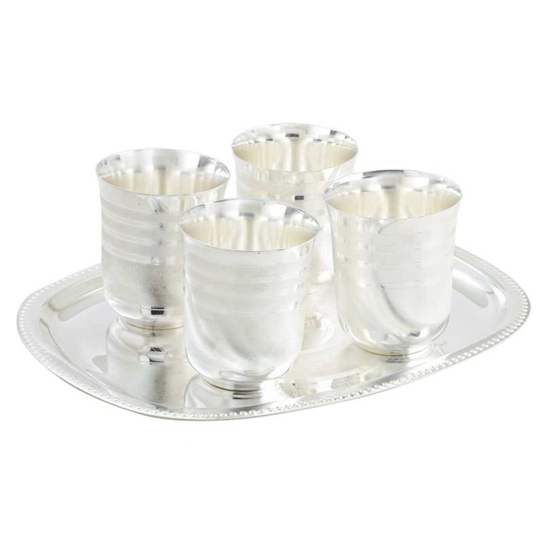 Tray/Glass Set-(Pack Of 4)-GT 42