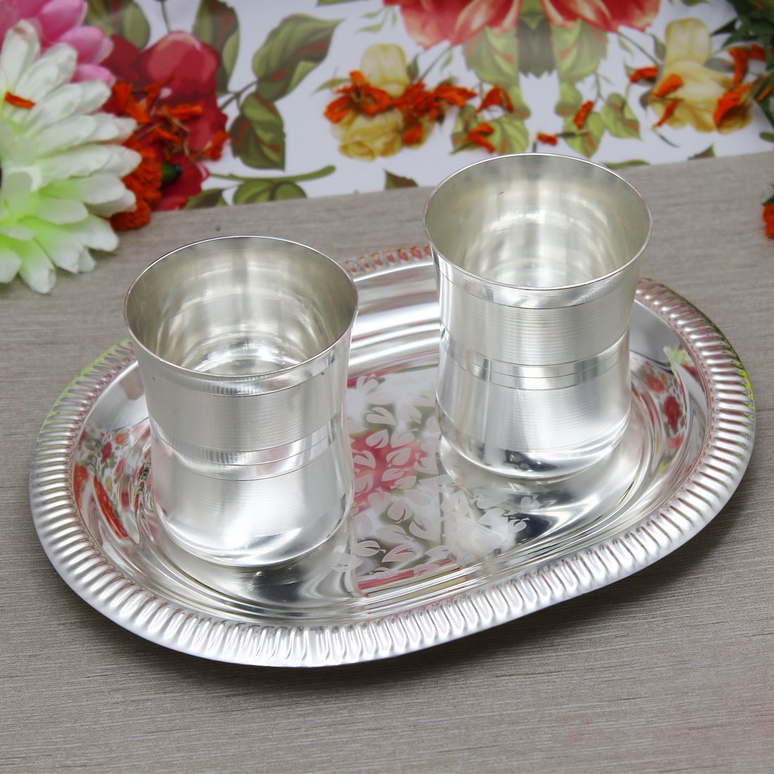 Tray/Glass Set-(Pack Of 3)-GT 30
