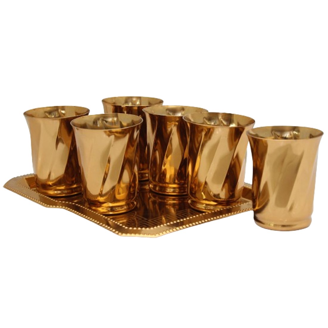 Tray/Glass Set-(Pack Of 7)-GT 46(RG)