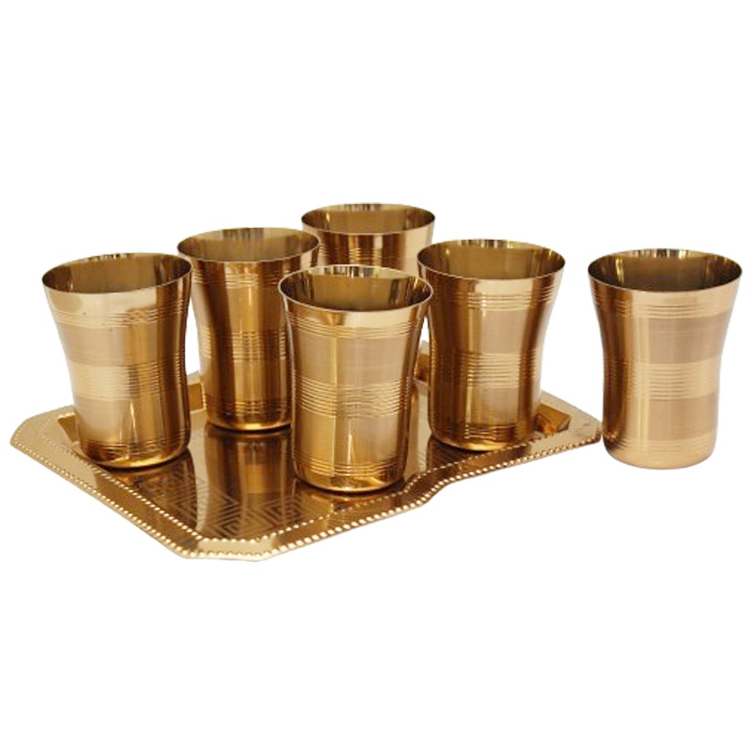 Tray/Glass Set-(Pack Of 7)-GT 47(RG)