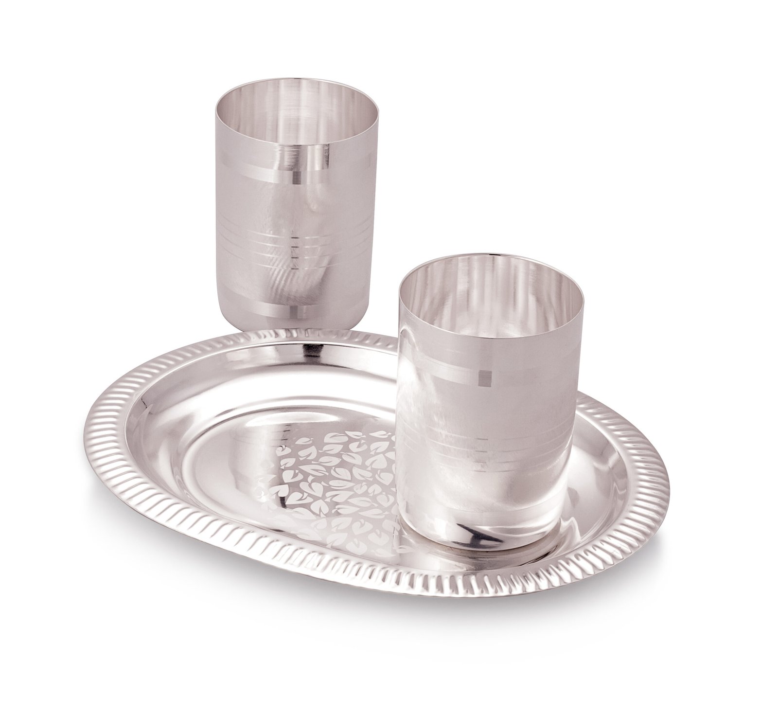 Tray/Glass Set-(Pack Of 3)-GT 22