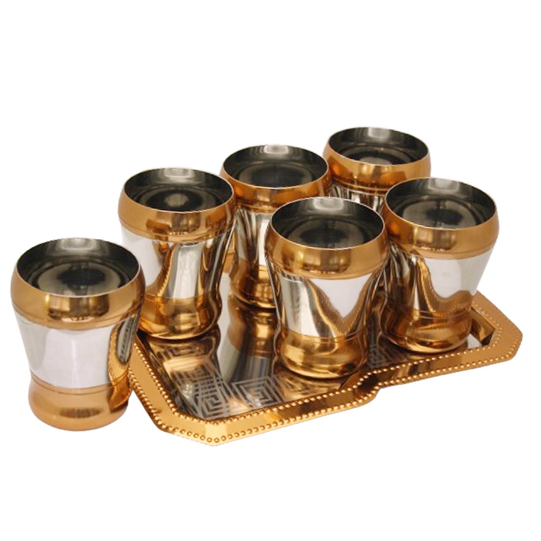 Tray/Glass Set-(Pack Of 7)-GT 48(T.T-RG)