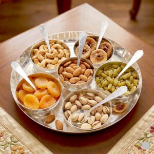 Dinner Set-Lotus Snack Set-(Pack Of 13)-DS 11(Silver)