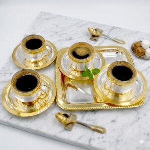 Tray/Cup With Saucer Set-(Pack Of 9)-TB 45(GS)