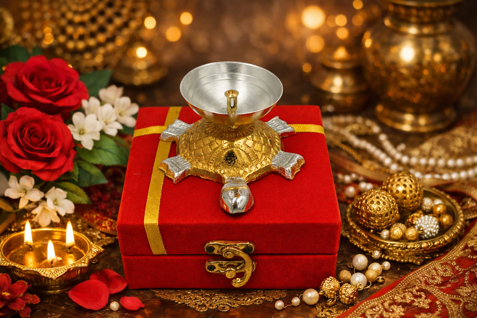Tortoise Diya Box-(Pack Of 1)